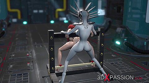 3d Alien Shemale Fucks A Cute teenager 18+ In Restraints