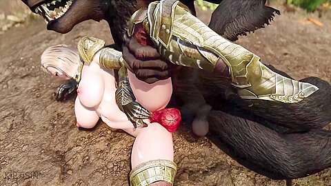 Elf Sluty Warrior Fucked By A Big Werewolf 2