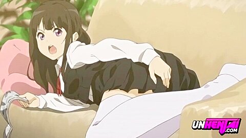 She rubs her tits, licks them, squirts, and cums inside her.