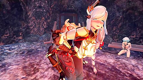 Shenhe And Monsters (mmd)